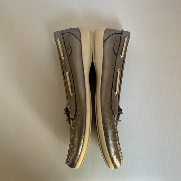 Sperry Top-Sider Metallic Bronze Leather Loafers Women’s 9.5M Boat Shoes Comfort - Picture 6 of 13